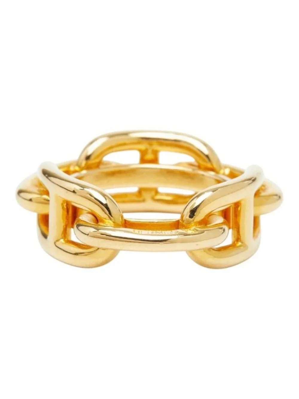 Hermes Legato Chaine D'ancre Scarf Ring Gold Plated